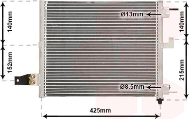 Van Wezel 82005062 - Кондензатор, климатизация vvparts.bg