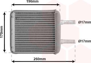 Van Wezel 82006216 - Топлообменник, отопление на вътрешното пространство vvparts.bg