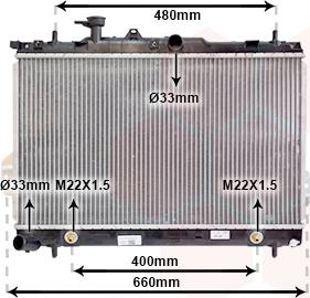 Van Wezel 82002096 - Радиатор, охлаждане на двигателя vvparts.bg