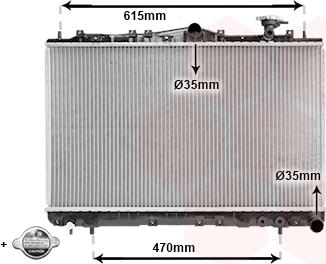 Van Wezel 82002056 - Радиатор, охлаждане на двигателя vvparts.bg