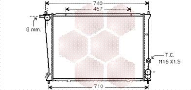 Van Wezel 82002053 - Радиатор, охлаждане на двигателя vvparts.bg