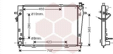 Van Wezel 82002167 - Радиатор, охлаждане на двигателя vvparts.bg