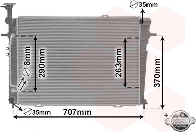 Van Wezel 82002130 - Радиатор, охлаждане на двигателя vvparts.bg