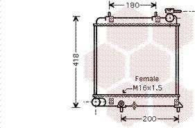 Van Wezel 82002129 - Радиатор, охлаждане на двигателя vvparts.bg