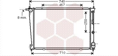 Van Wezel 82002255 - Радиатор, охлаждане на двигателя vvparts.bg