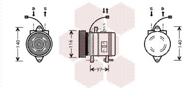 Van Wezel 8200K013 - Компресор, климатизация vvparts.bg