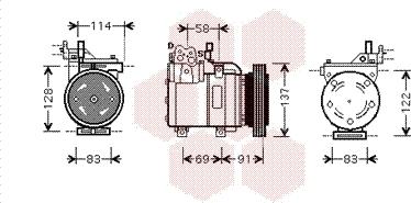 Van Wezel 8200K199 - Компресор, климатизация vvparts.bg