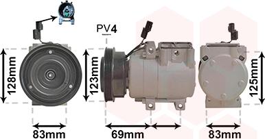 Van Wezel 8200K198 - Компресор, климатизация vvparts.bg