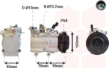 Van Wezel 8200K197 - Компресор, климатизация vvparts.bg