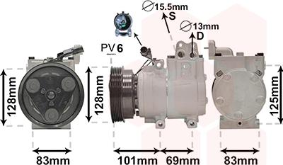 Van Wezel 8200K159 - Компресор, климатизация vvparts.bg