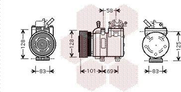 Van Wezel 8200K166 - Компресор, климатизация vvparts.bg