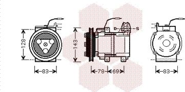 Van Wezel 8200K124 - Компресор, климатизация vvparts.bg