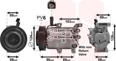 Van Wezel 8200K382 - Компресор, климатизация vvparts.bg