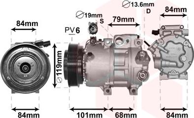 Van Wezel 8200K374 - Компресор, климатизация vvparts.bg