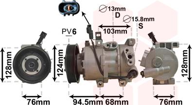 Van Wezel 8200K295 - Компресор, климатизация vvparts.bg