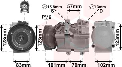 Van Wezel 8200K209 - Компресор, климатизация vvparts.bg