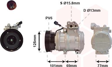 Van Wezel 8200K208 - Компресор, климатизация vvparts.bg