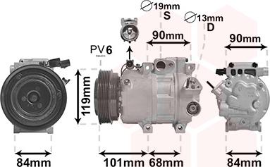 Van Wezel 8200K237 - Компресор, климатизация vvparts.bg