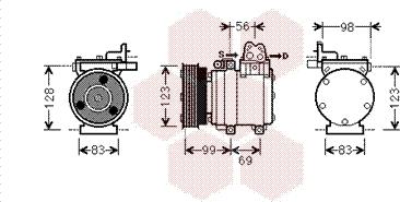 Van Wezel 8200K221 - Компресор, климатизация vvparts.bg