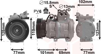 Van Wezel 8200K222 - Компресор, климатизация vvparts.bg