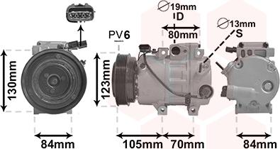 Van Wezel 8201K704 - Компресор, климатизация vvparts.bg