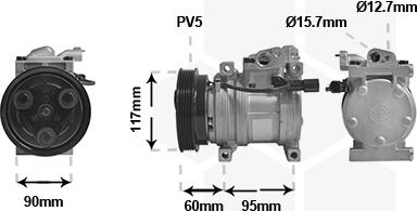 Van Wezel 8201K701 - Компресор, климатизация vvparts.bg