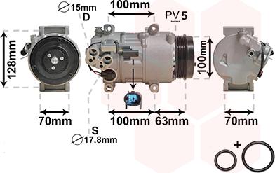 Van Wezel 3000K404 - Компресор, климатизация vvparts.bg