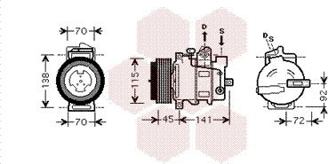 Van Wezel 3000K439 - Компресор, климатизация vvparts.bg