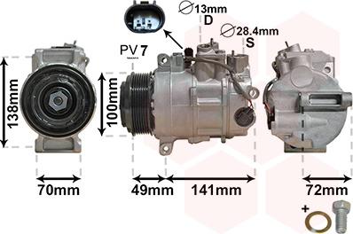 Van Wezel 3000K560 - Компресор, климатизация vvparts.bg