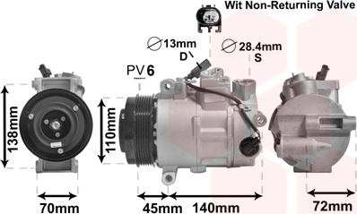 Van Wezel 3000K568 - Компресор, климатизация vvparts.bg