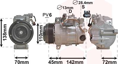 Van Wezel 3000K697 - Компресор, климатизация vvparts.bg