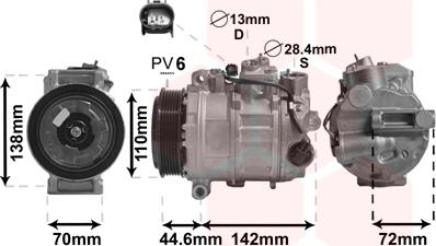 Van Wezel 3000K611 - Компресор, климатизация vvparts.bg