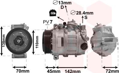 Van Wezel 3000K636 - Компресор, климатизация vvparts.bg