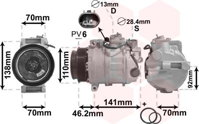 Van Wezel 3000K091 - Компресор, климатизация vvparts.bg