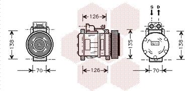 Van Wezel 3000K054 - Компресор, климатизация vvparts.bg