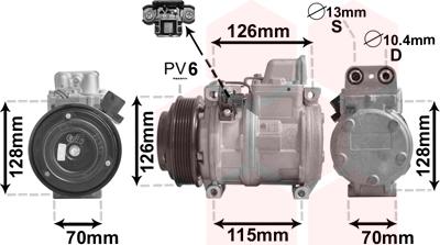 Van Wezel 3000K087 - Компресор, климатизация vvparts.bg