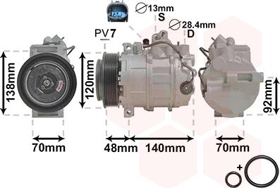 Van Wezel 3000K393 - Компресор, климатизация vvparts.bg