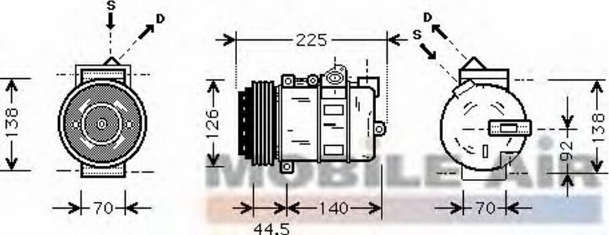 Van Wezel 3000K369 - Компресор, климатизация vvparts.bg