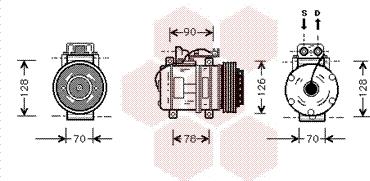 Van Wezel 3000K275 - Компресор, климатизация vvparts.bg