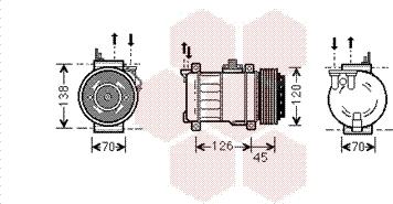 Van Wezel 3000K276 - Компресор, климатизация vvparts.bg