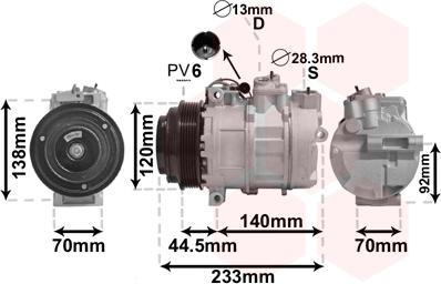 Van Wezel 3000K277 - Компресор, климатизация vvparts.bg