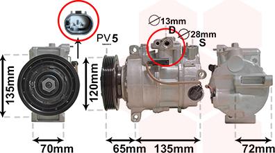 Van Wezel 3001K703 - Компресор, климатизация vvparts.bg