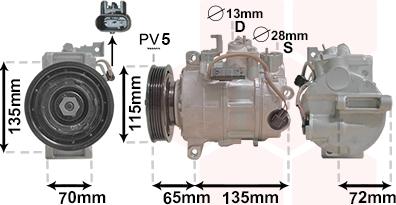 Van Wezel 3001K702 - Компресор, климатизация vvparts.bg