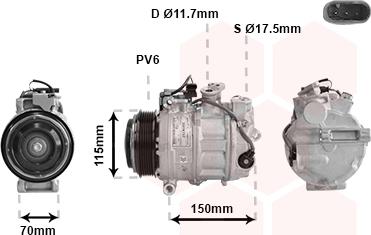 Van Wezel 3001K707 - Компресор, климатизация vvparts.bg