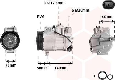 Van Wezel 3001K714 - Компресор, климатизация vvparts.bg