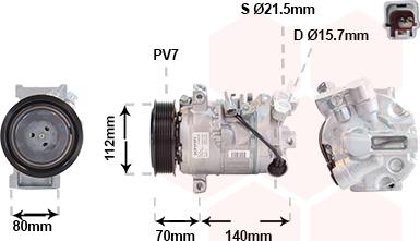 Van Wezel 3001K715 - Компресор, климатизация vvparts.bg