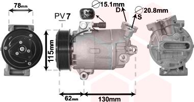 Van Wezel 3300K386 - Компресор, климатизация vvparts.bg