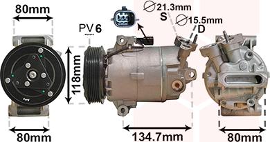 Van Wezel 3301K700 - Компресор, климатизация vvparts.bg