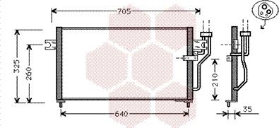 Van Wezel 32005105 - Кондензатор, климатизация vvparts.bg