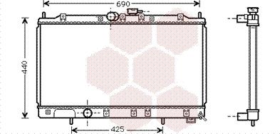 Van Wezel 32002122 - Радиатор, охлаждане на двигателя vvparts.bg